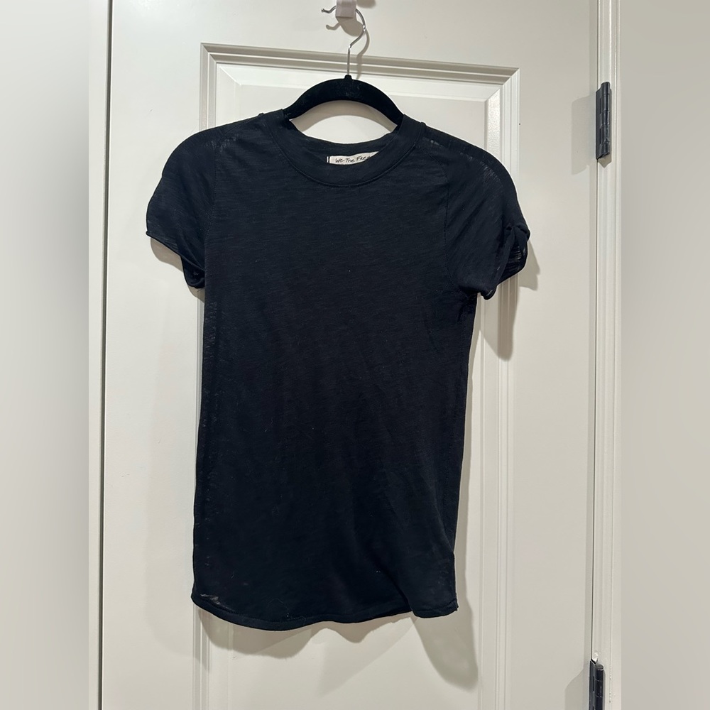 Free People Short Sleeve Tee - Black